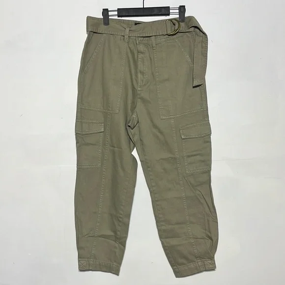 Banana Republic Utility High Rise Cargo Pants Surplus Green Size 10 - Picture 3 of 14